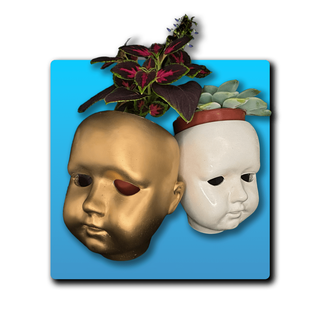 Doll Head Plant Pot